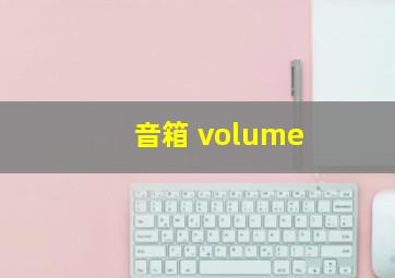 音箱 volume